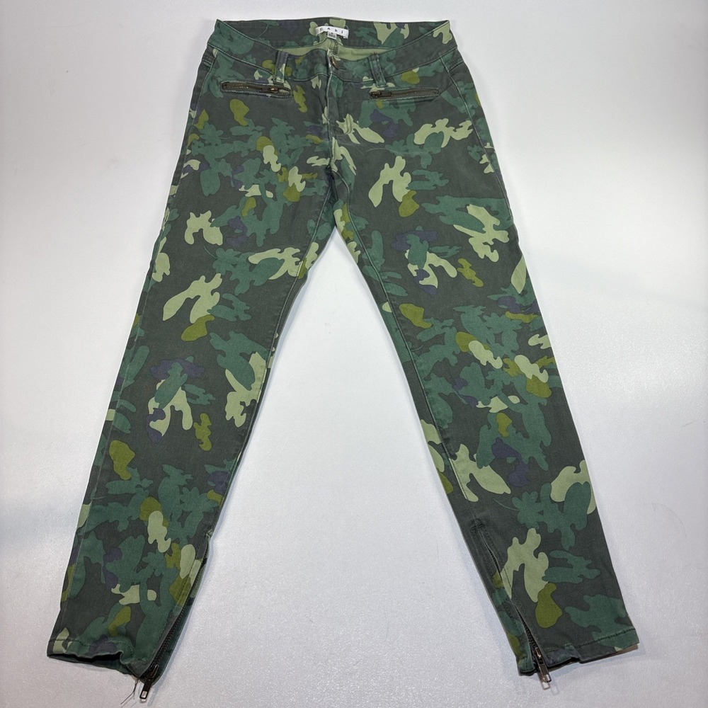 Cabi Camo Pants - Style #766 - Vintage - Size 6 - Zipper Pockets and Cuffs